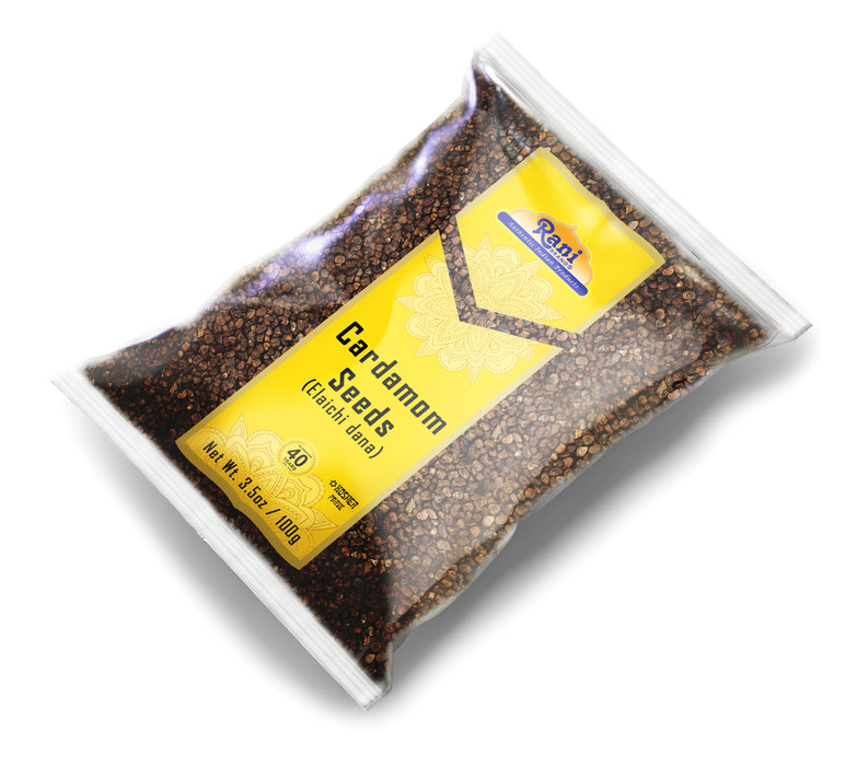 Rani Cardamom (Elachi) Decorticated Seeds Indian Spice 3.5oz (100g) ~ All Natural | Vegan | Gluten Friendly | NON-GMO | Kosher | Indian Origin |