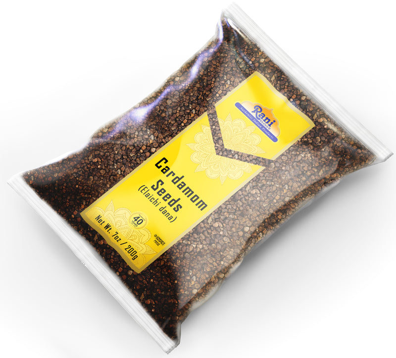 Rani Cardamom (Elachi) Decorticated Seeds Indian Spice 7oz (200g) ~ All Natural | Vegan | Gluten Friendly | NON-GMO | Kosher | Indian Origin |