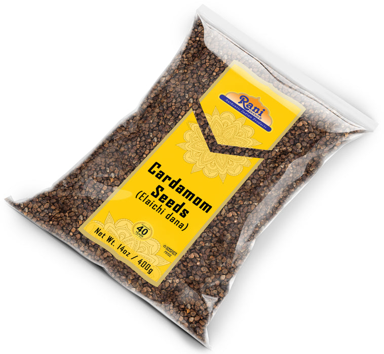 Rani Cardamom (Elachi) Decorticated Seeds Indian Spice 14oz (400g) ~ All Natural | Vegan | Gluten Friendly | NON-GMO | Kosher | Indian Origin