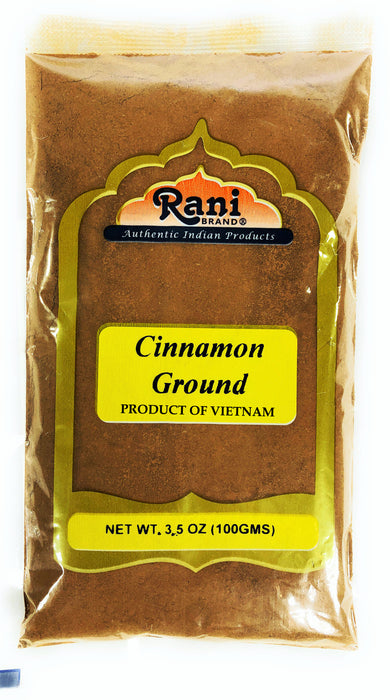 Rani Cinnamon Powder (Ground) Spice 3.5oz (100g) ~ All Natural, Salt-Free | Vegan | No Colors | Gluten Free Ingredients | NON-GMO