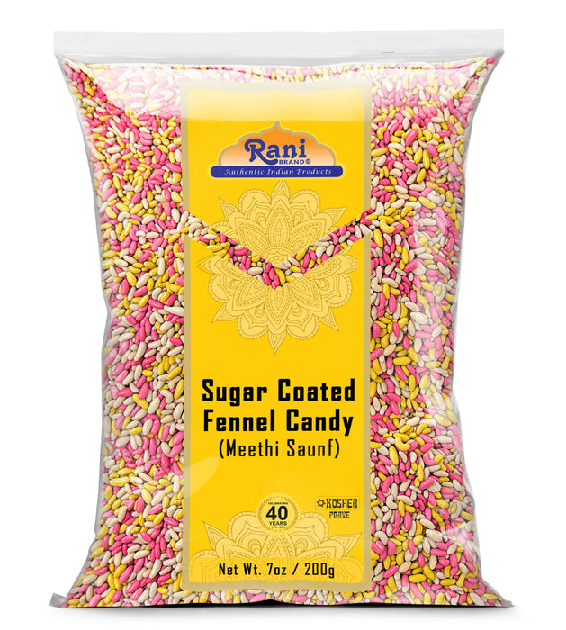 Rani Sugar Coated Fennel Candy 7oz (200g) ~ Indian After Meal Digestive Treat | Vegan | Gluten Friendly | NON-GMO | Indian Origin