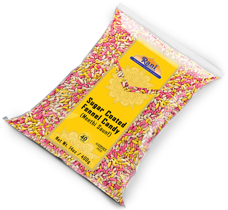 Rani Sugar Coated Fennel Candy 14oz (400g) ~ Indian After Meal Digestive Treat | Vegan | Gluten Friendly | NON-GMO | Kosher | Indian Origin (Copy)