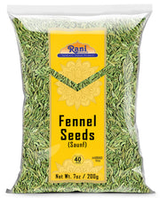 Rani Fennel Seeds (Saunf Sabut) Whole Spice 7oz