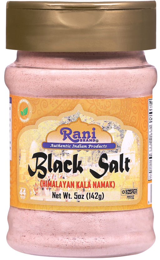 Rani Black Salt Powder (Kala Namak) Mineral 5oz (142g) PET Jar ~ Unrefined,  Pure and Natural | Vegan | Gluten Friendly | NON-GMO | Kosher | Indian