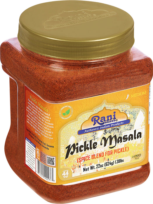 Rani Pickle (Achar) Masala Indian Spice Blend 22oz (1.375lbs) 624g PET Jar ~ Vegan | Gluten Friendly | NON-GMO | No colors | Kosher | Indian Origin