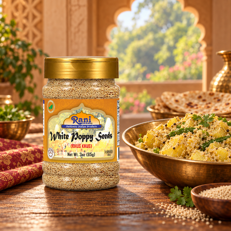 Rani White Poppy Seeds Whole (Khus Khus) 3oz (85g) PET Jar ~ Natural | Vegan | Gluten Friendly | NON-GMO | Kosher | Indian Origin