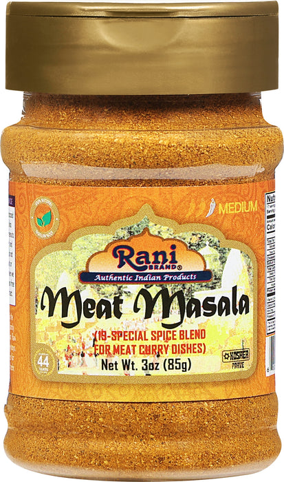 Rani Meat Curry Masala 21-Spice Blend 3oz (85g) PET Jar ~ All Natural | Vegan | No Colors | Gluten Friendly | NON-GMO | Kosher | Indian Origin