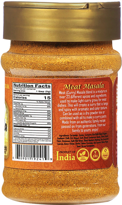 Rani Meat Curry Masala 21-Spice Blend 3oz (85g) PET Jar ~ All Natural | Vegan | No Colors | Gluten Friendly | NON-GMO | Kosher | Indian Origin