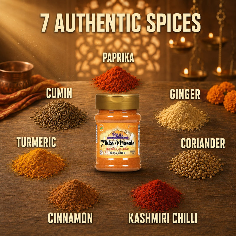 Rani Tandoori Masala (Natural, No Colors Added) Indian 11-Spice Blend 3oz (85g) PET Jar ~ Salt Free | Vegan | Gluten Friendly | NON-GMO | Kosher | Indian Origin