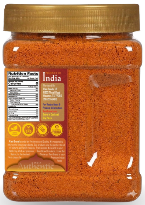 Rani Tikka Masala Indian 7-Spice Blend 16oz (1lb) 454g PET Jar ~ All Natural | Salt-Free | Vegan | No Colors | Gluten Friendly | NON-GMO | Indian Origin