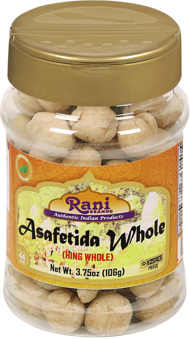 Rani Asafetida (Hing) Whole 3.75oz (106g) PET Jar ~ All Natural | Salt Free | Kosher | Vegan | Asafoetida Indian Spice | Best for Onion Garlic Substitute