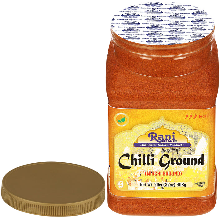 Rani Chilli Powder (Mirchi) Ground Indian Spice 32oz (2lbs) 908g Bulk PET Jar ~ All Natural | Salt-Free | Vegan | No Colors | Gluten Friendly | NON-GMO | Kosher | Indian Origin
