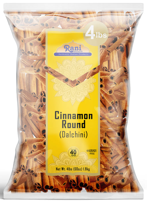 Rani Cinnamon Sticks 64oz (4lbs) 1.816kg ~ 225-300 Sticks 3 Inches in Length Cassia Round ~ All Natural | Vegan | No Color | Gluten Friendly | NON-GMO | Kosher