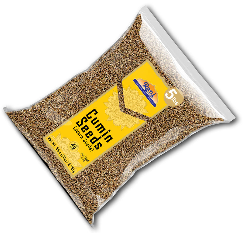 Rani Cumin Seeds Whole (Jeera) Spice 80oz (2.27kg) 5lbs, Bulk Pack ~ All Natural | Gluten Friendly | NON-GMO | Kosher | Vegan | Indian Origin