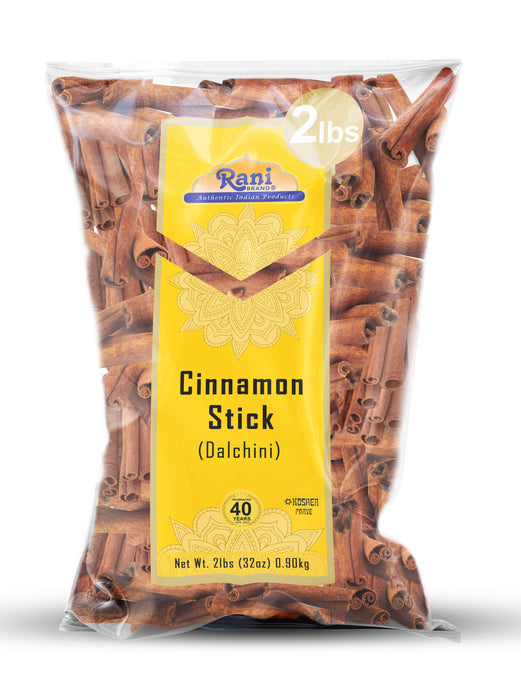 Rani Cinnamon Sticks 32oz (2lbs) 908g ~ 112-150 Sticks 3 Inches in Length Cassia Round ~ All Natural | Vegan | No Colors | Gluten Friendly | NON-GMO | Kosher
