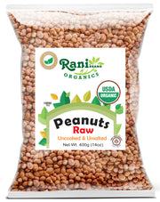 Rani Organic Peanuts, Raw Whole With Skin 14oz