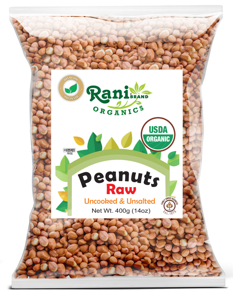 Rani Organic Peanuts, Raw Whole With Skin 14oz