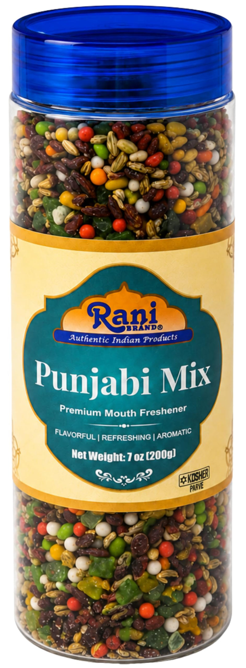 Rani Punjabi Mix (Premium Mouth Freshener) 7oz (200g) PET Jar, After meal Candy ~ Indian Tasty Treats | Vegan | Gluten Friendly | NON-GMO | Indian Origin