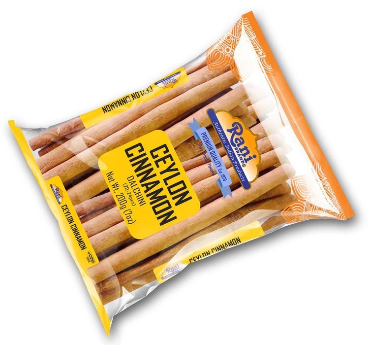 Rani Ceylon Cinnamon Sticks 7oz (200g) ~ 20-24 Sticks 5 Inches in Length, True Ceylon Cinnamon (Not Cassia) ~ All Natural | Vegan | No Colors | Gluten Friendly | NON-GMO | Indian Origin