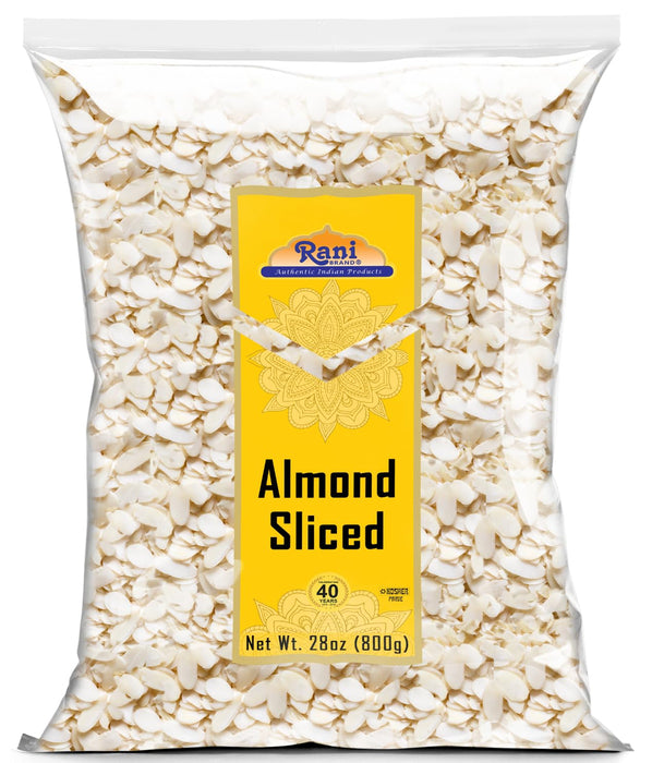 Rani Almonds, Raw Whole With Skin (uncooked, unsalted) 28oz (1.75lbs) 800g) ~ All Natural | Vegan | Gluten Friendly | Kosher | Fresh Product of USA ~ California Shelled Almonds