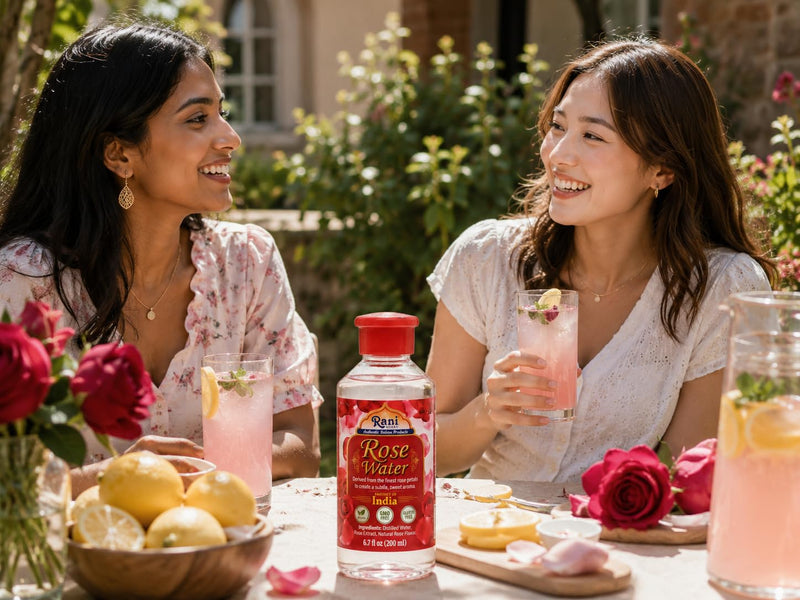 Rani Red Rose Water (Floral Essence of Rose) 6.7 fl oz (200ml) Glass Jar ~ All Natural | Vegan | Gluten Free | NON-GMO | Indian Origin