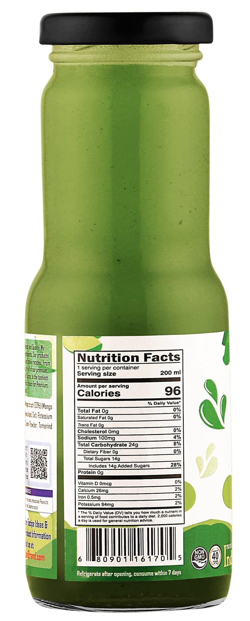 Rani Aam Panna 6.7 fl oz (200 ml) Glass Bottle, Pack of 6 ~ Indian Fruit Beverage | Vegan | Gluten Free | NON-GMO | Indian Origin