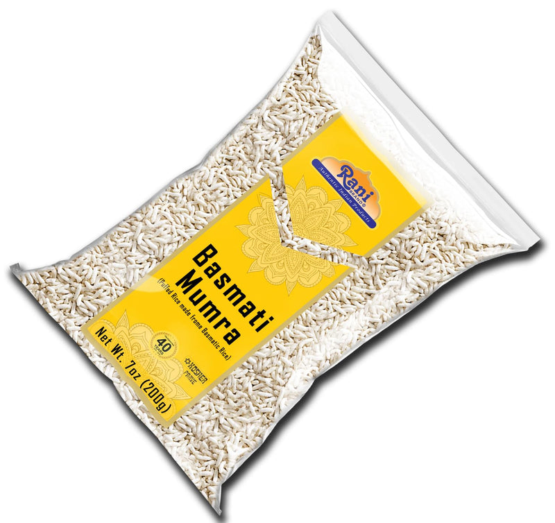 Rani Basmati Mamra (Puffed Rice) 7oz (200g) ~ All Natural, Indian Origin | No Color | Gluten Friendly | Vegan | NON-GMO | Kosher | No Salt or fillers