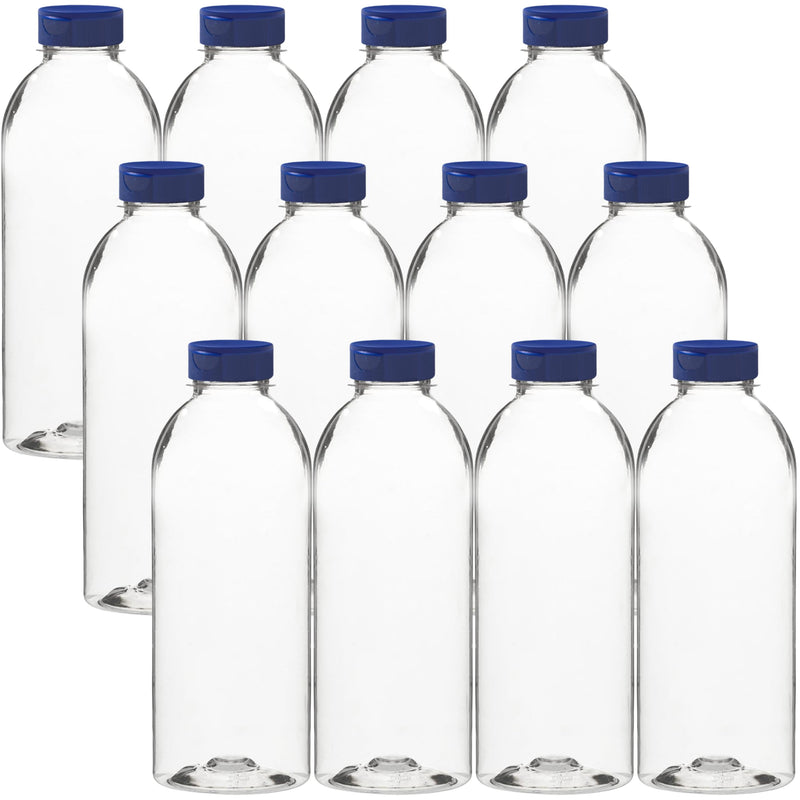 Rani Clear Plastic Bottles | 20oz PET Bottle with Flip-top Caps | BPA - FREE | Home & Commercial Use, Containers for Sauces, Condiments, Shampoo, Lotion, Sanitizer| Made in USA - Pack of 12