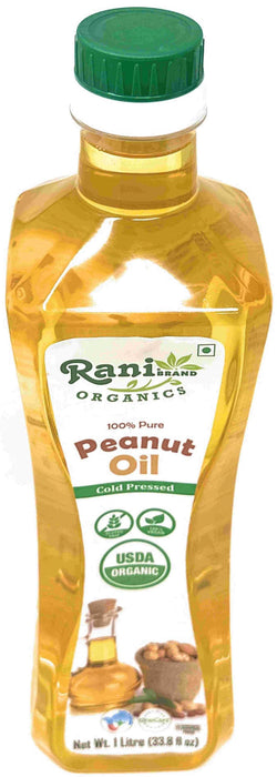 Rani Organic Peanut Oil 33.8 Ounce (1 Liter) Cold Pressed | 100% Natural | NON-GMO | Kosher | Vegan | Gluten Free