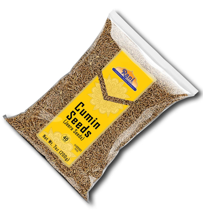 Rani Cumin Seeds Whole (Jeera) Spice 7oz (200g) ~ All Natural | Gluten Friendly | NON-GMO | Kosher | Vegan | Indian Origin