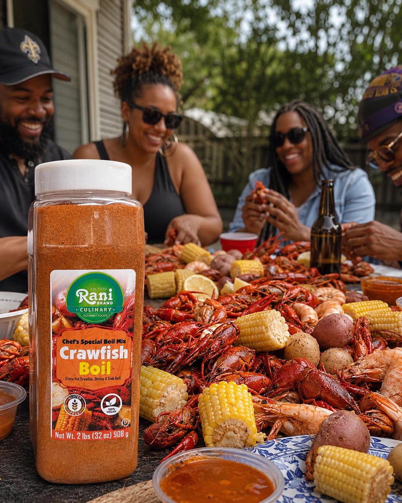 Rani Crawfish Boil (Extra Hot Crawfish, Shrimp & Crab Boil) 32oz (2lbs) 908g PET Jar ~ Gluten Free | NON-GMO | Kosher | Vegan | Product of USA
