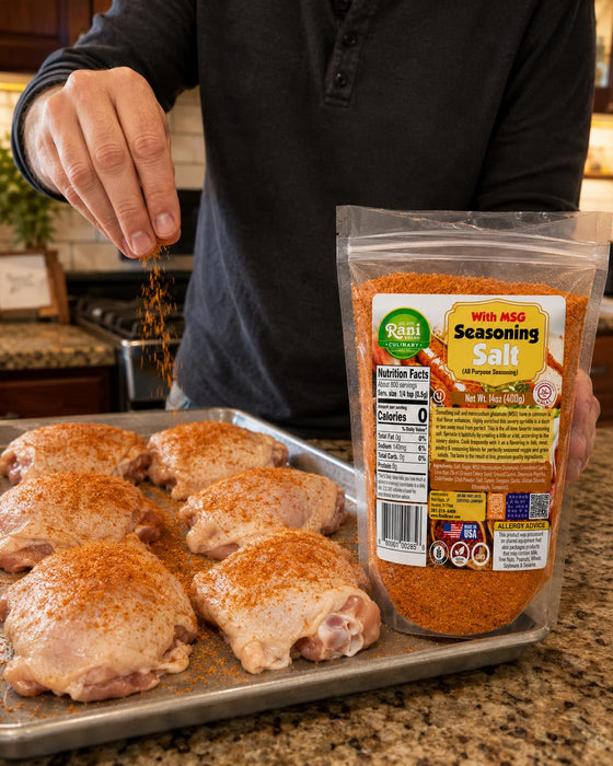 Rani Seasoning Salt with MSG (All Purpose Seasoning Salt) 14oz (400g) ~ Gluten Free | NON-GMO | Kosher | Vegan | Product of USA