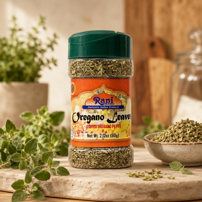 Rani Oregano Leaves (Dried Oregano Patti) 2.47oz (70g) PET Jar ~ All Natural | Gluten Friendly | NON-GMO | Kosher | Vegan | Indian Origin