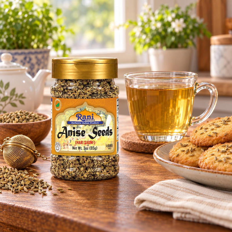 Rani Anise Seeds 3oz (85g) PET Jar ~ All Natural | Gluten Friendly | NON-GMO | Vegan | Indian Origin
