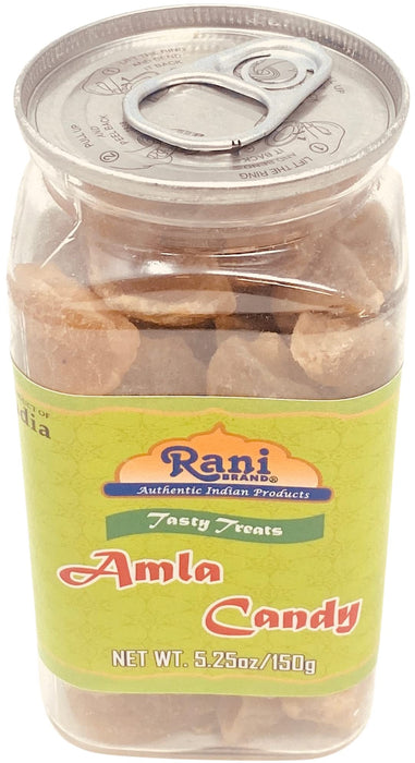 Rani Amla Candy 5.25oz (150g) Vacuum Sealed, Easy Open Top, Resealable Container ~ Indian Tasty Treats | Vegan | Gluten Friendly | NON-GMO | Indian Origin