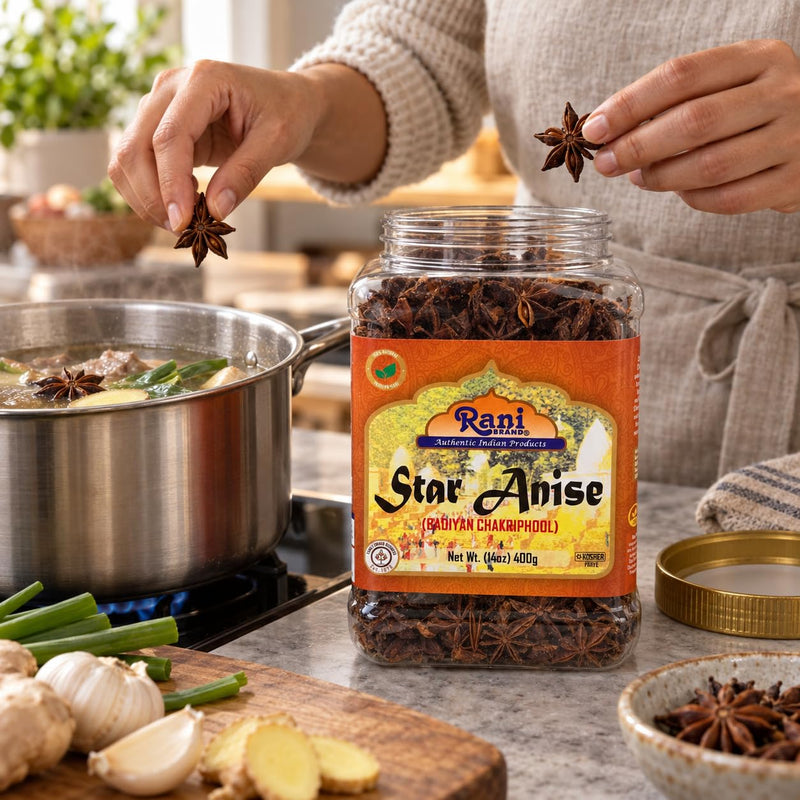 Rani Star Anise Seeds, Whole Pods (Badian Khatai) Spice 14oz (400g) PET Jar ~ All Natural | Gluten Friendly | NON-GMO | Kosher | Vegan | Indian Origin