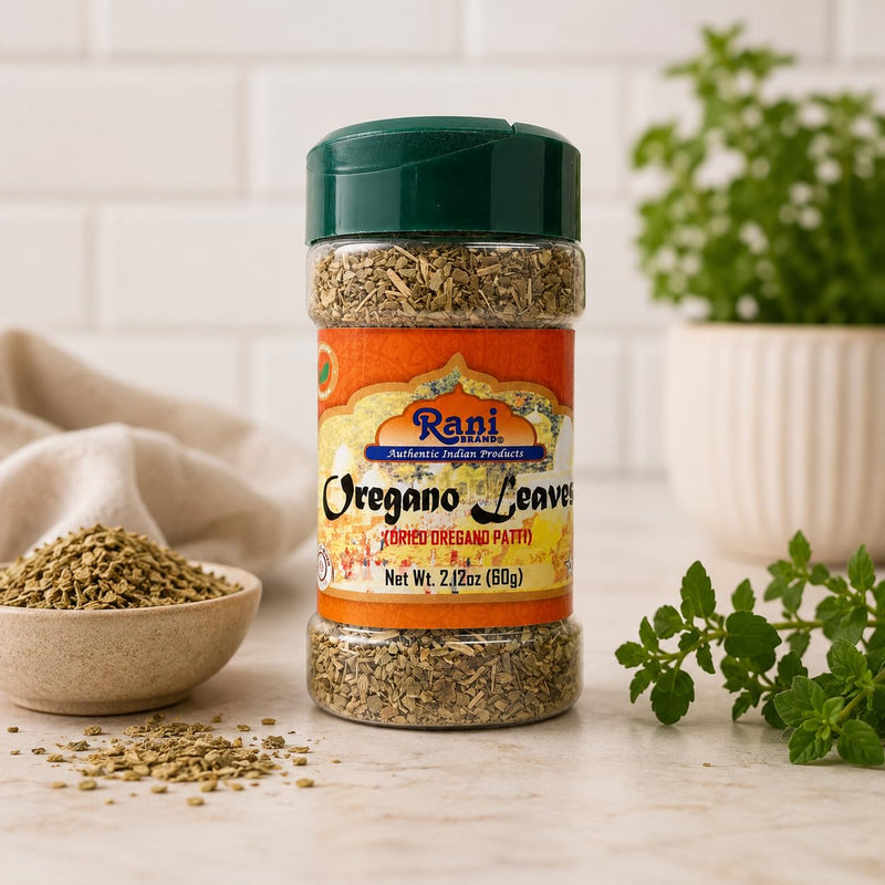 Rani Oregano Leaves (Dried Oregano Patti) 2.47oz (70g) PET Jar ~ All Natural | Gluten Friendly | NON-GMO | Kosher | Vegan | Indian Origin