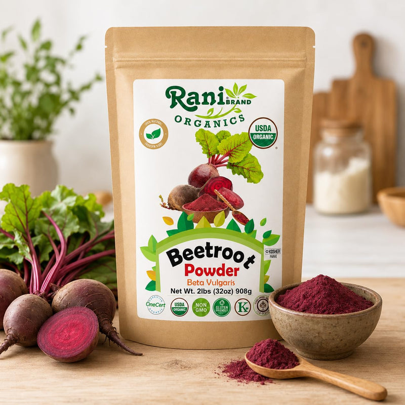 Rani Organic Beetroot Powder (Beta Vulgaris) 32oz (2lbs) 908g ~ All Natural | Vegan | Gluten Friendly | Non-GMO | Indian Origin | USDA Certified Organic