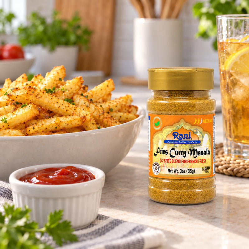 Rani French Fries Masala 3oz (85g) 21 Spice Blend, Shaker Top For Your Fries or Eggs ~ All Natural | Vegan | Gluten Friendly | NON-GMO | Kosher | Indian Origin