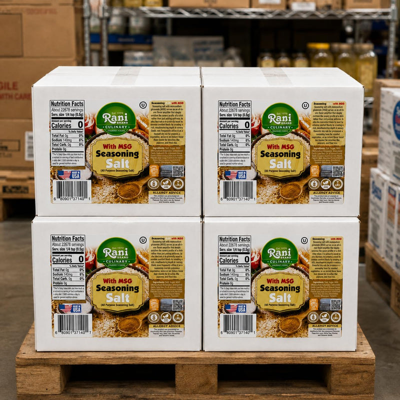 Rani Seasoning Salt with MSG (All Purpose Seasoning Salt) 400oz (25lbs) 11.34kg Bulk Box ~ Gluten Free | NON-GMO | Kosher | Vegan | Sodium Free | Product of USA