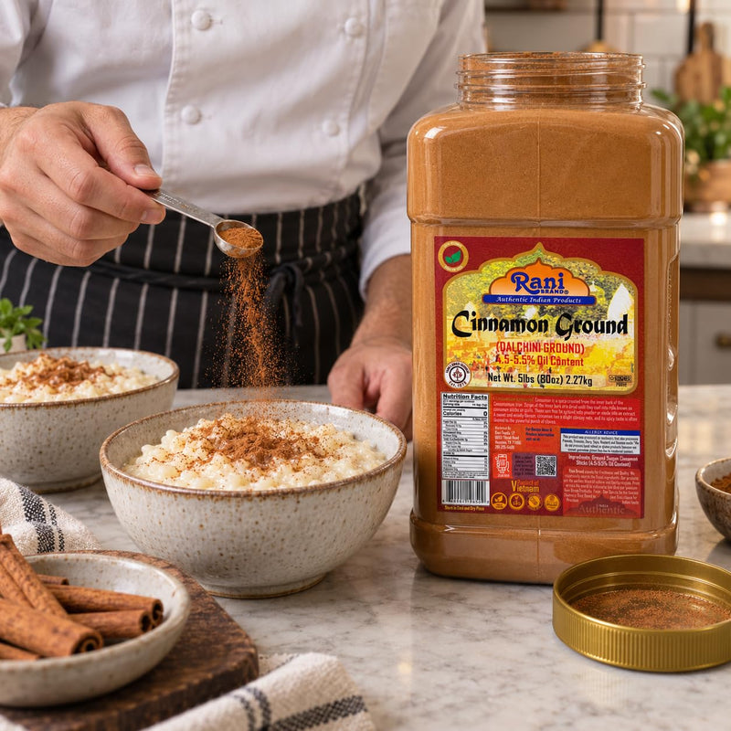 Rani Cinnamon Powder (Ground) Spice 80oz (5lbs) 2.27kg Bulk PET Jar ~ All Natural | Salt-Free | Vegan | No Colors | Gluten Friendly | NON-GMO | Kosher