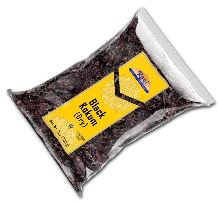 Rani Black Kokum (Dry) Garcinia Indica 7oz (200g) ~ All Natural | Gluten Friendly | Vegan | NON-GMO | Kosher | No Salt or fillers | Indian Origin