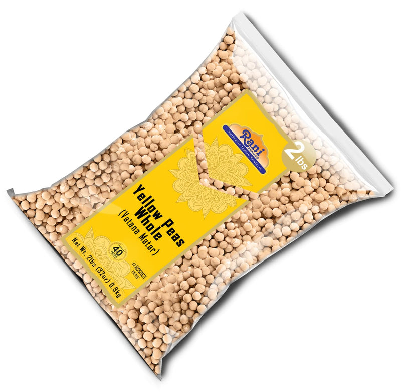 Rani Yellow Peas Whole, Dried (Vatana, Matar) 32oz (2lbs) 907g ~ All Natural | Vegan | Gluten Friendly | Kosher | Product of USA