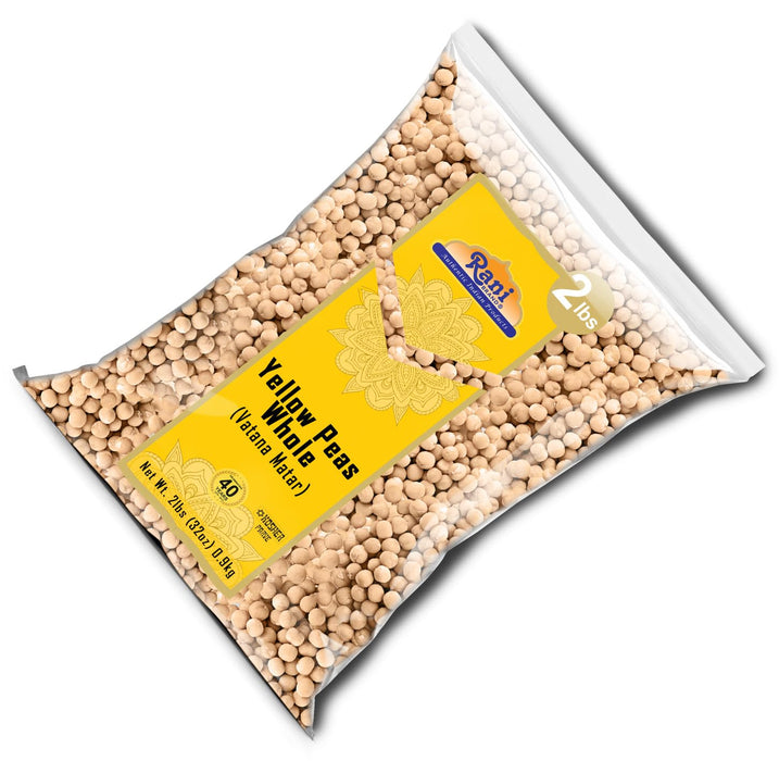 Rani Yellow Peas Whole, Dried (Vatana, Matar) 32oz (2lbs) 907g ~ All Natural | Vegan | Gluten Friendly | Kosher | Product of USA