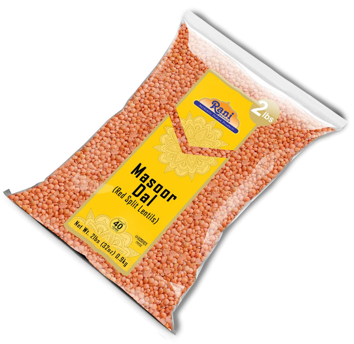 Rani Masoor Dal (Indian Red Lentils) Split Gram, 32oz (2lbs) 907g ~ All Natural | Gluten Friendly | NON-GMO | Kosher | Vegan | Indian Origin