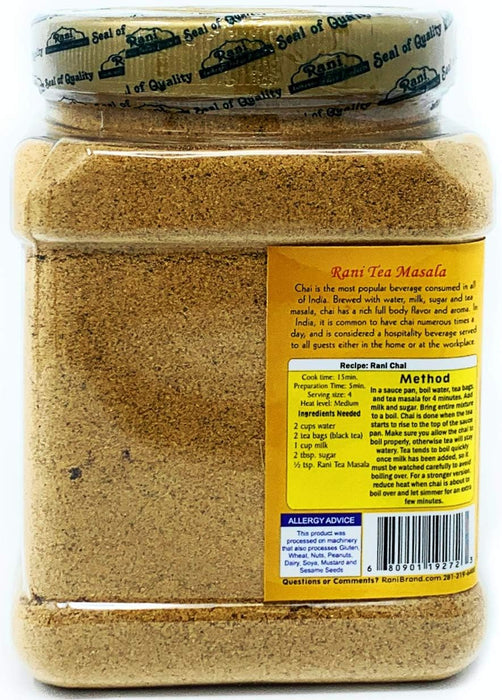 Rani Tea (Chai) Masala Indian Spice Blend 16oz (1lb) 454g Bulk PET Jar, Pack of 6 ~ All Natural | Vegan | Gluten Friendly | Salt & Sugar Free | NON-GMO | No Colors | Indian Origin