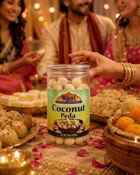 Rani Coconut Peda 14oz (400g) Traditional Indian Sweets, Ready to eat ~ All Natural | Vegan | Gluten Friendly | Non-GMO | Kosher | Indian Origin