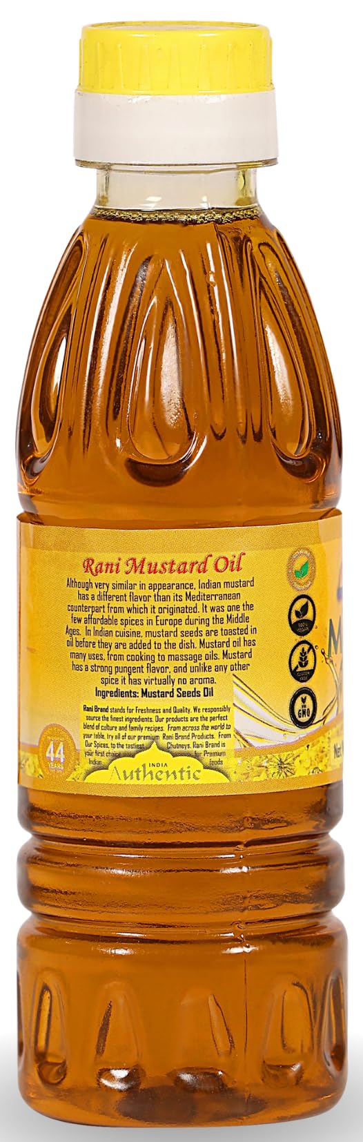 Rani Mustard Oil (Kachi Ghani) 6.76 Ounce (200ml) NON-GMO | Gluten Free | Kosher | Vegan | 100% Natural