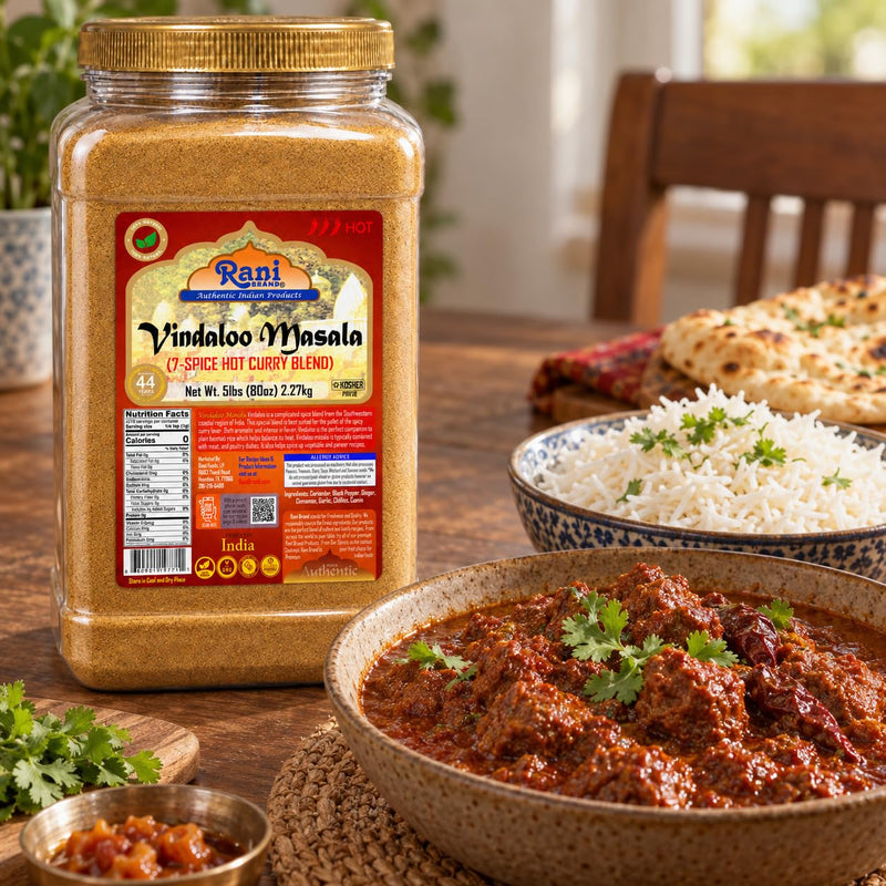 Rani Vindaloo Curry Masala Natural Indian Spice Blend 80oz (5lbs) 2.27kg Bulk PET Jar ~ Salt Free | Vegan | Gluten Friendly| NON-GMO | No colors | Indian Origin