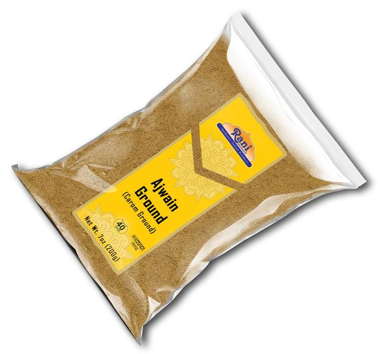 Rani Ajwain Powder (Carom Bishops Weed) Ground Spice 7oz (200g) ~ All Natural | Vegan | Gluten Friendly | NON-GMO | Kosher | Indian Origin